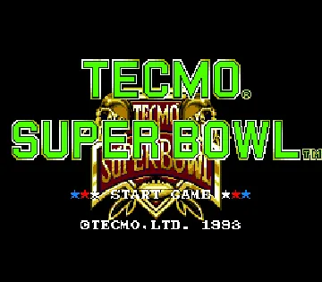 Tecmo Super Bowl (USA) screen shot title